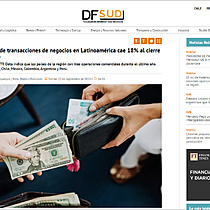 Volumen de transacciones de negocios en Latinoamrica cae 18% al cierre de agosto